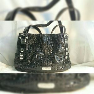Black patent leather purse