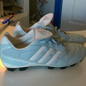 Baby blue Adidas  cleats!