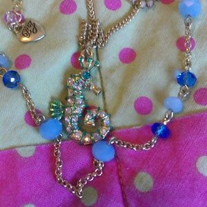 Betsey Johnson Sea Horse gold necklace