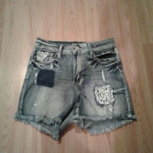 Patched shorts