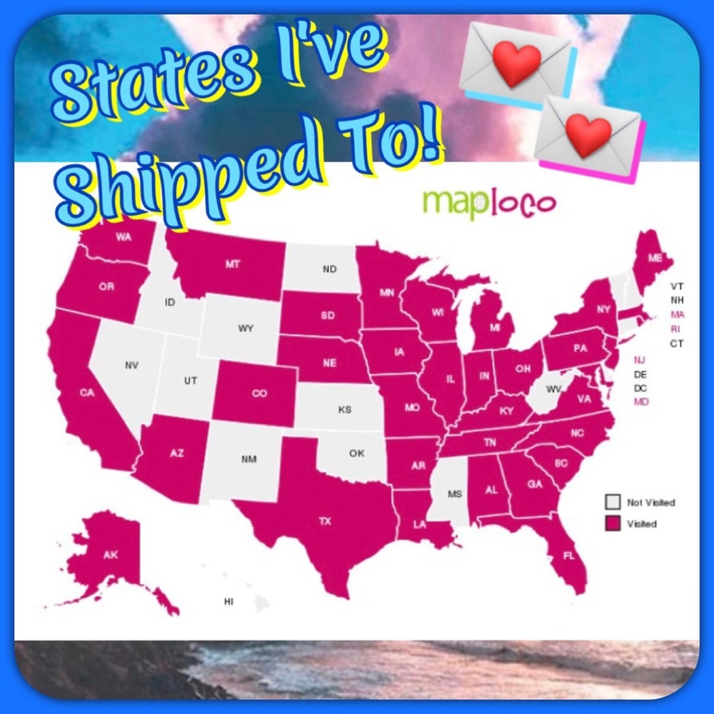 📬States I've Shipped To