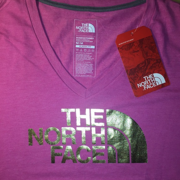 The North Face Women's V-neck top MEDIUM BNWTS - Picture 4 of 4