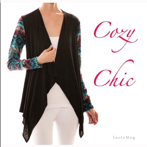 ❤Printed sleeves lay over cardigans - Picture 3 of 3