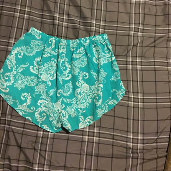 Green/aqua a'gaci shorts