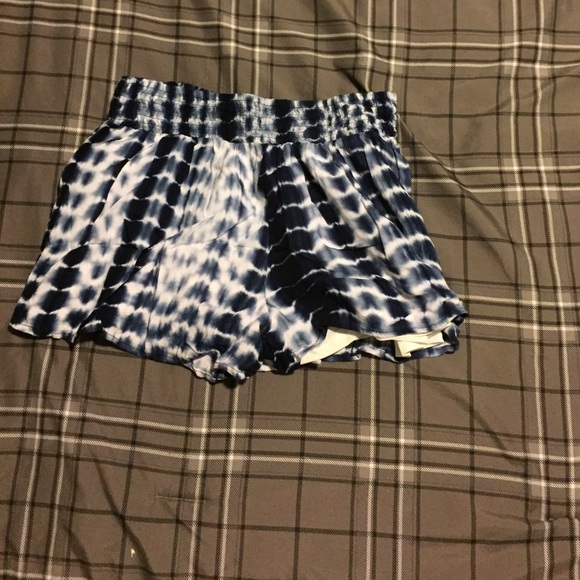 Navy and blue tye dye shorts