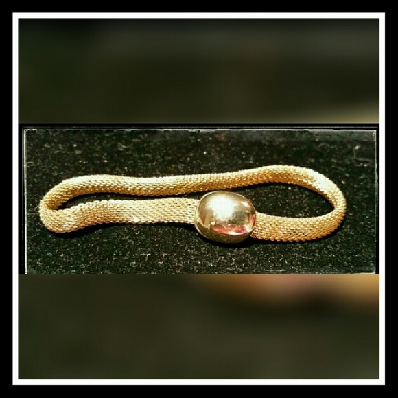 Anne Klein Goldtone Mesh Bracelets 8"L. 1/4" W. Magnetic Closure NEW