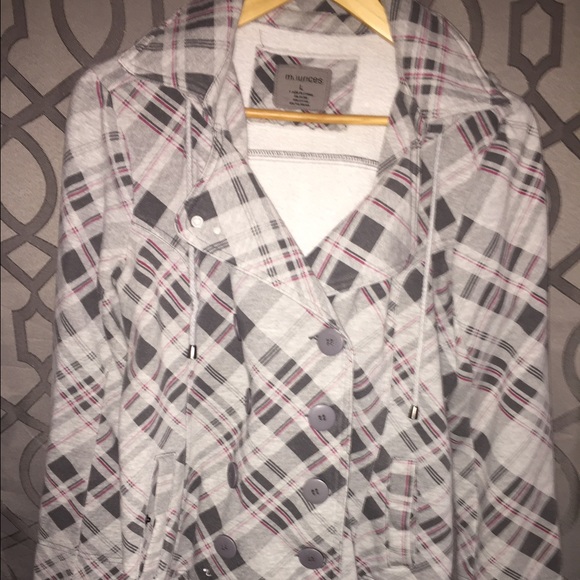 Plaid Jacket-pea coat style