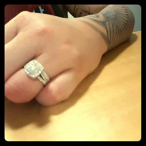 Zales ring set 3/4 Engagement and 1/3 band
