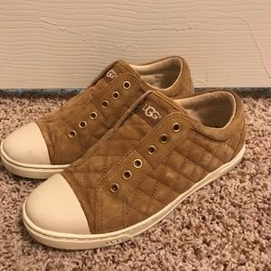 UGGs Quilted Tan Suede Sneakers!