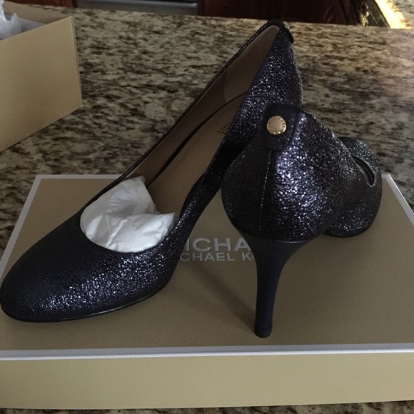 Michael Kors Flex Pump Navy Sparkle Metallic 7m