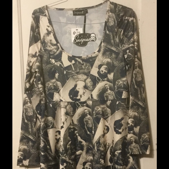 NWT Sourpuss Tattooed People Tunic