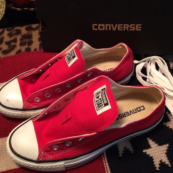 Red Converse All Star used