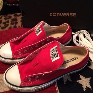 Red Converse All Star used