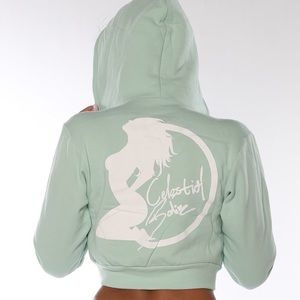 Mint Crop Top Sweatshirt