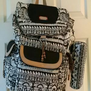 Sakroots flap back pack.