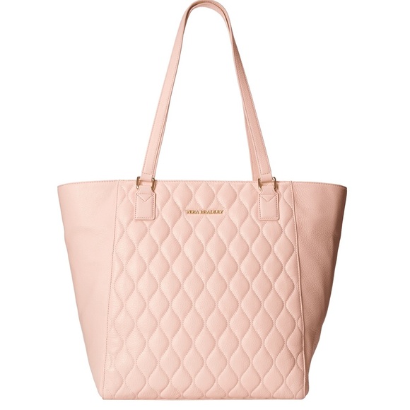 Large Ella Pink Quilted Leather Purse