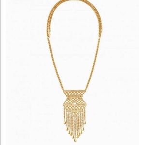 Stella & Dot Gold Alila lace necklace