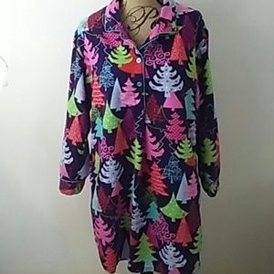 Nick & Nora Christmas Trees Nightgown PJ's XXL