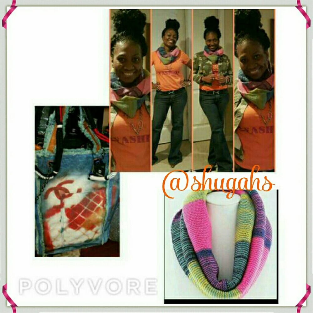 Infinity Color block scarf