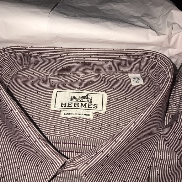 Hermes new men's shirt, 16.5, 42.