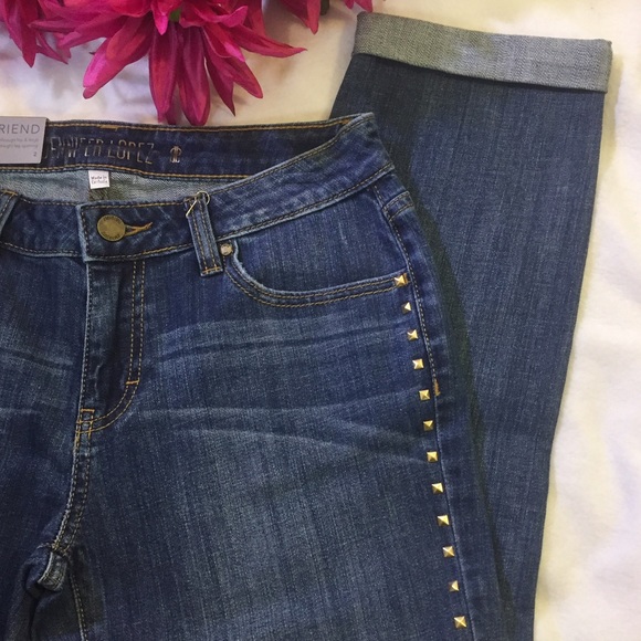 Jennifer Lopez Denim - Jennifer Lopez Blue Denim Boyfriend Jeans