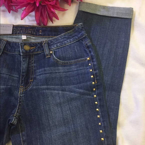 Jennifer Lopez Blue Denim Boyfriend Jeans - Picture 3 of 4