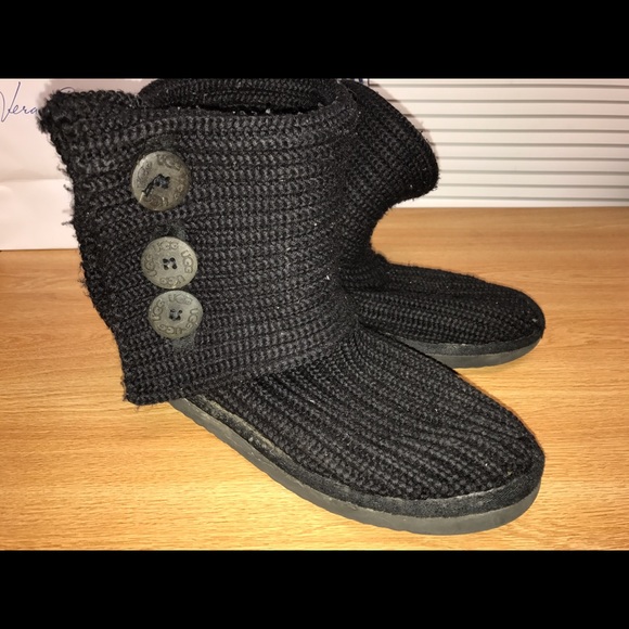Black Knit Ugg Boots