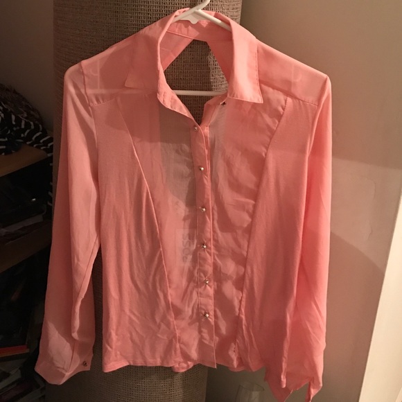 Peach colored blouse size medium