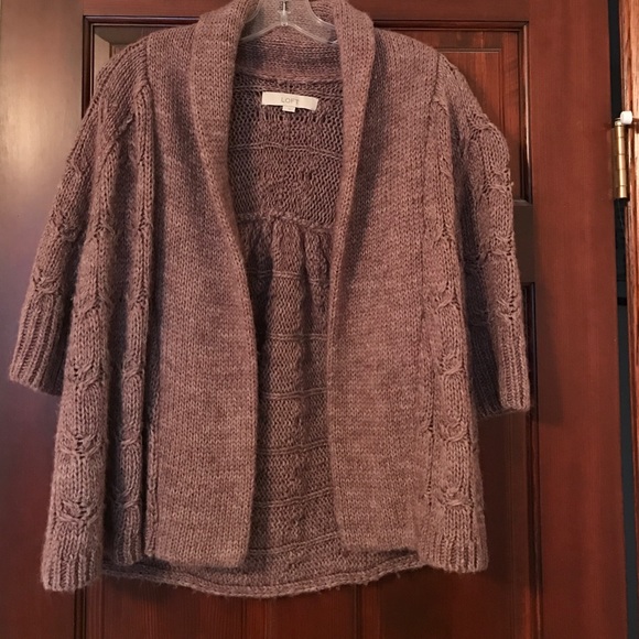 Gorgeous Loft open Cardigan SZ Large 25% Alpaca