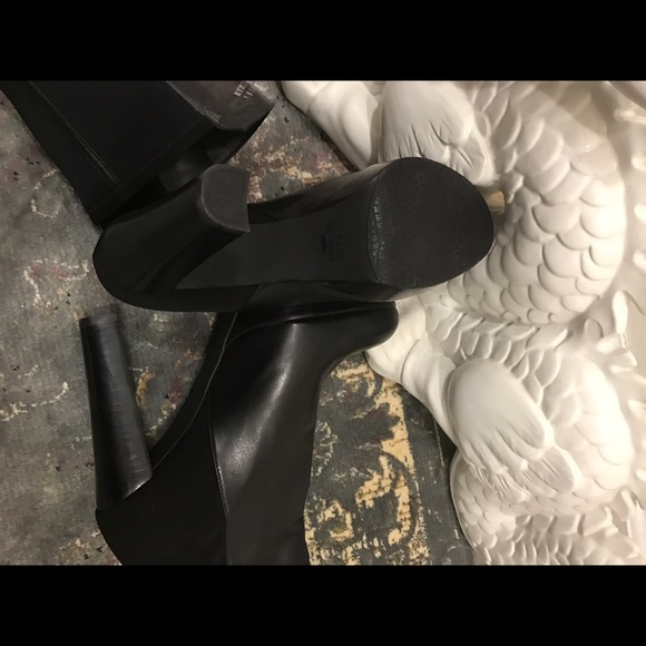 Stuart Weitzman Over Knee Pltfrm Boot Blk Leather - image 4