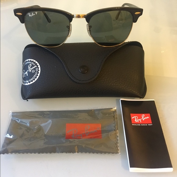Original Ray Ban Polarized Clubmaster Sunglasses - Picture 1 of 4