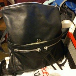 margot leather backpack purse