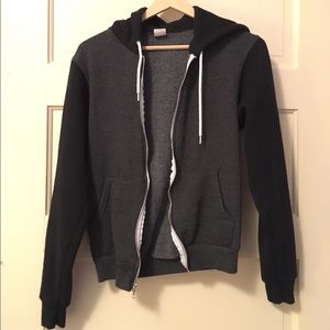 American Apparel Black & Gray Hoodie!