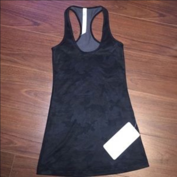 Lululemon Black Camo Cool Racerback Tank Top - NWT