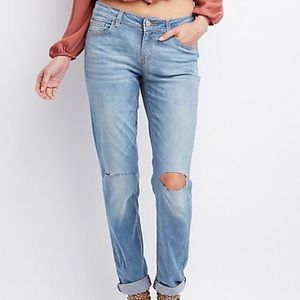 RIPPED SKINNY BOYFRIEND JEANS