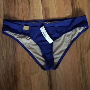 J. Crew royal blue bikini bottom with belt detail
