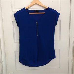 Express electric blue zip up top