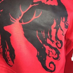 Tops - Harry Potter cool graphic on front red hoodie SM Tops - Harry Potter cool graphic on front red hoodie SM