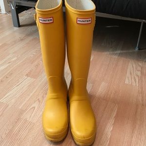 Yellow Hunter Boots