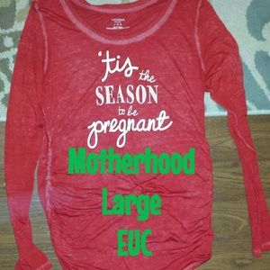 Long sleeve Christmas maternity top