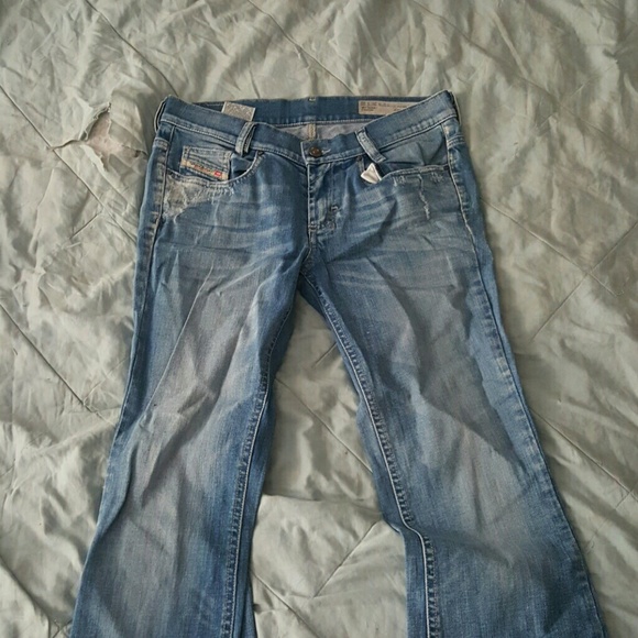 Diesel Slim Boot Cut Distressed Jean 26L