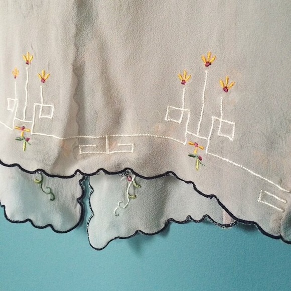 SOLD - Embroidered Sheer Blouse - Picture 4 of 4