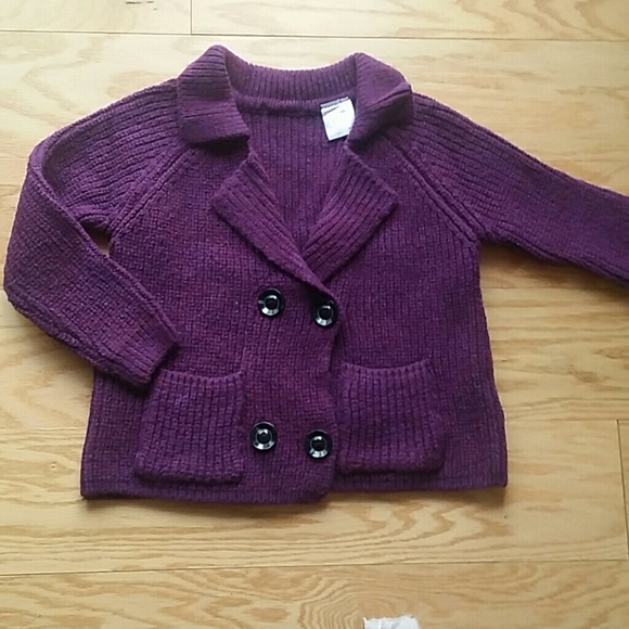 **SOLD **NWT Knitted Sweater, dark purple - Picture 3 of 3