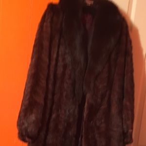 Full length mink sectioned coat
