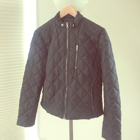 Banana Republic M/petite, short motorcycle jacket.