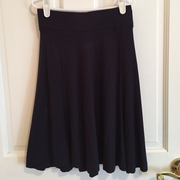 LOFT Navy Skater Skirt Small