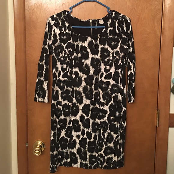 Black and White Printed Dress