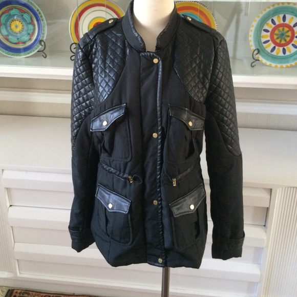 W118 by Walter Baker Jackets & Blazers - Walter Baker black faux leather quilted jacket