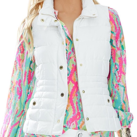Lilly Pulitzer Down Isabelle puffer vest in white
