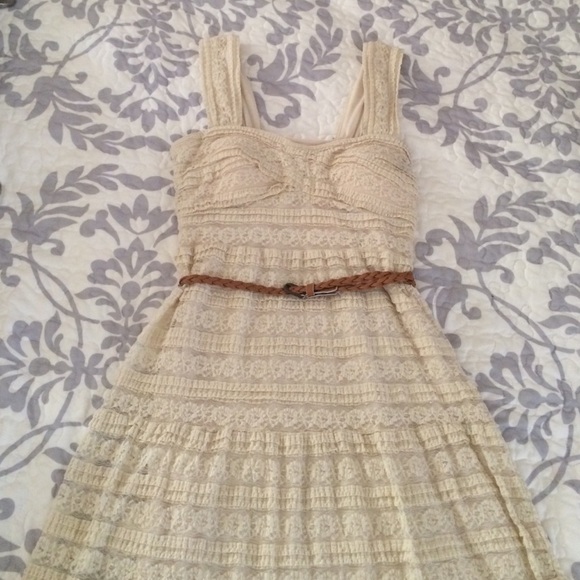 Cream lace dress